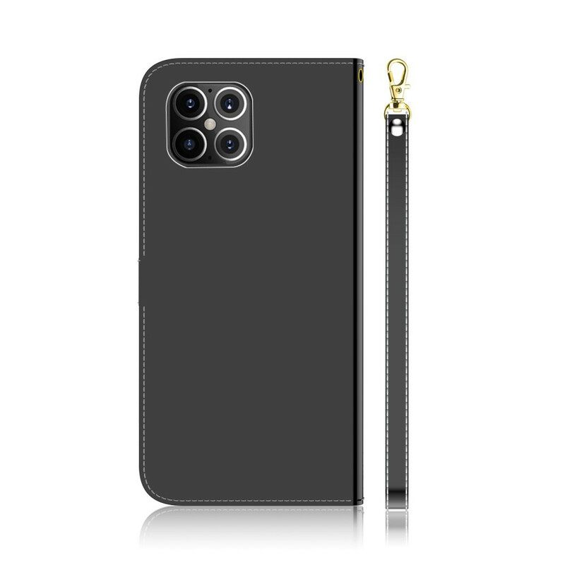 Kotelot iPhone 12 Pro Max Keinonahkainen Peilin Kansi