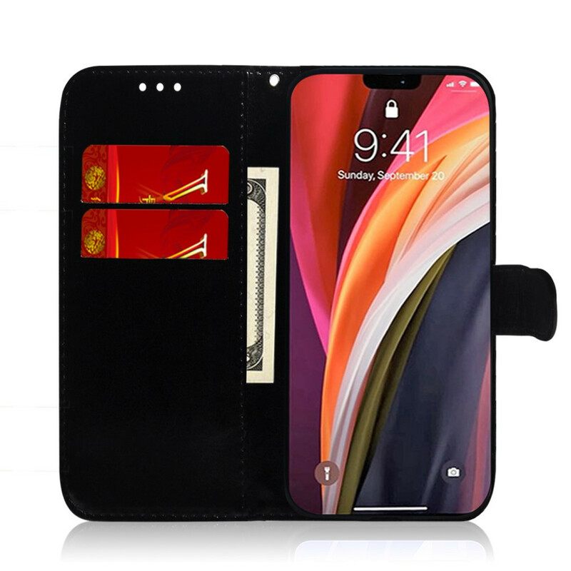 Kotelot iPhone 12 Pro Max Keinonahkainen Peilin Kansi