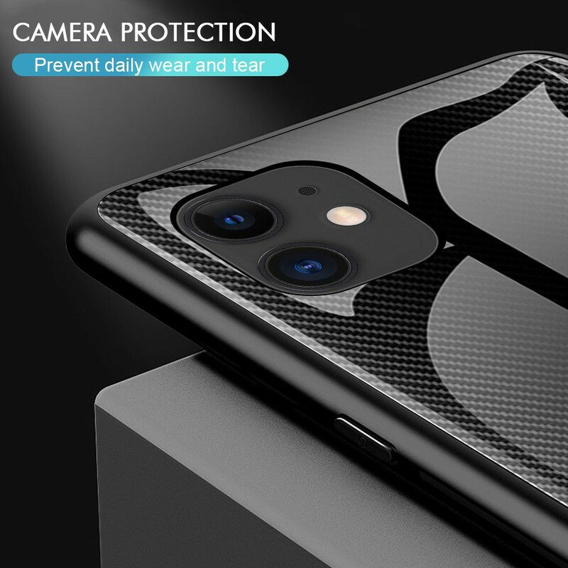 Kuori iPhone 12 Pro Max Classic Carbon Fiber Karkaistu Lasi