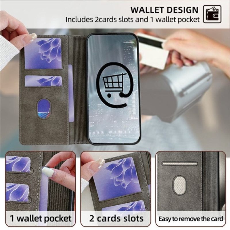 Nahkakotelo Vivo V50 Lite 5g Kaksoiskuvioinen Rfid-suoja