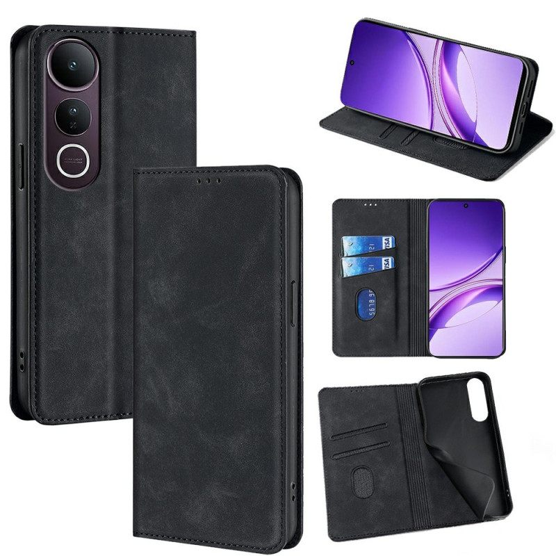 Nahkakotelo Vivo V50 Lite 5g Mokkanahkakuvio Suojakuori