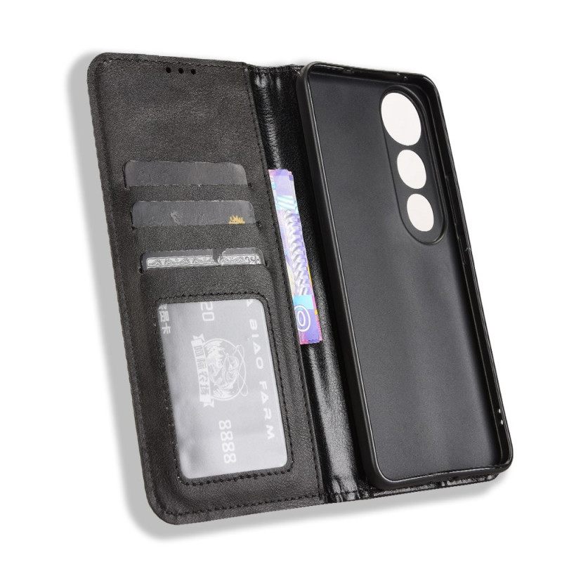 Nahkakotelo Vivo V50 Lite 5g Vintage-friisi