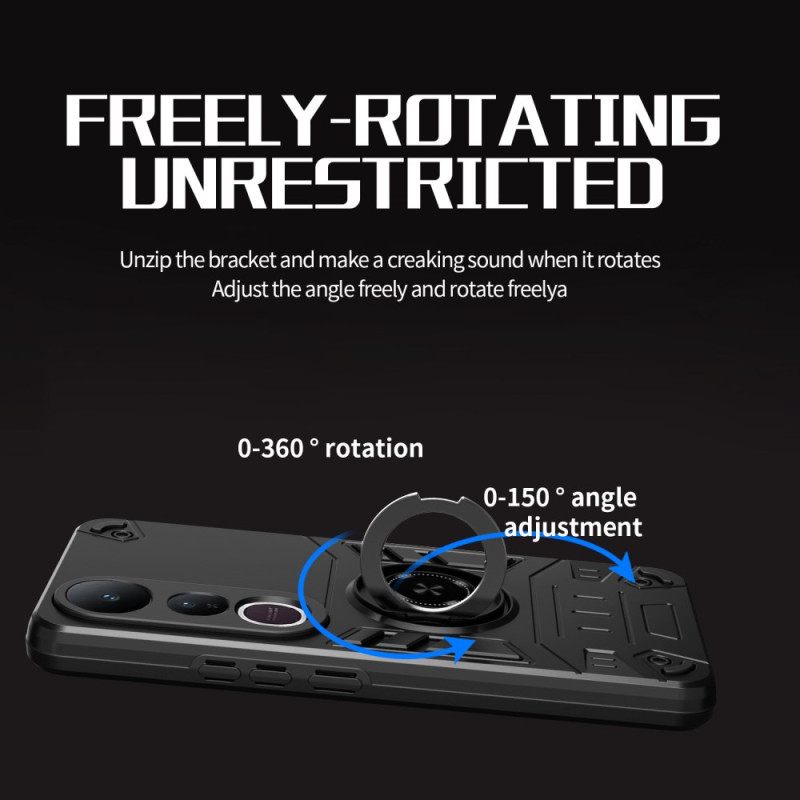 Puhelinkuoret Vivo V50 Lite 5g Pyörivä Jalusta Ja Vahvistettu Suojaus