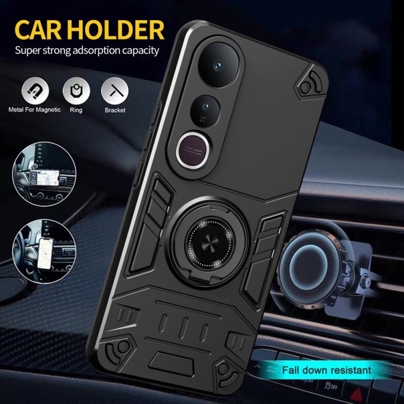 Puhelinkuoret Vivo V50 Lite 5g Pyörivä Jalusta Ja Vahvistettu Suojaus