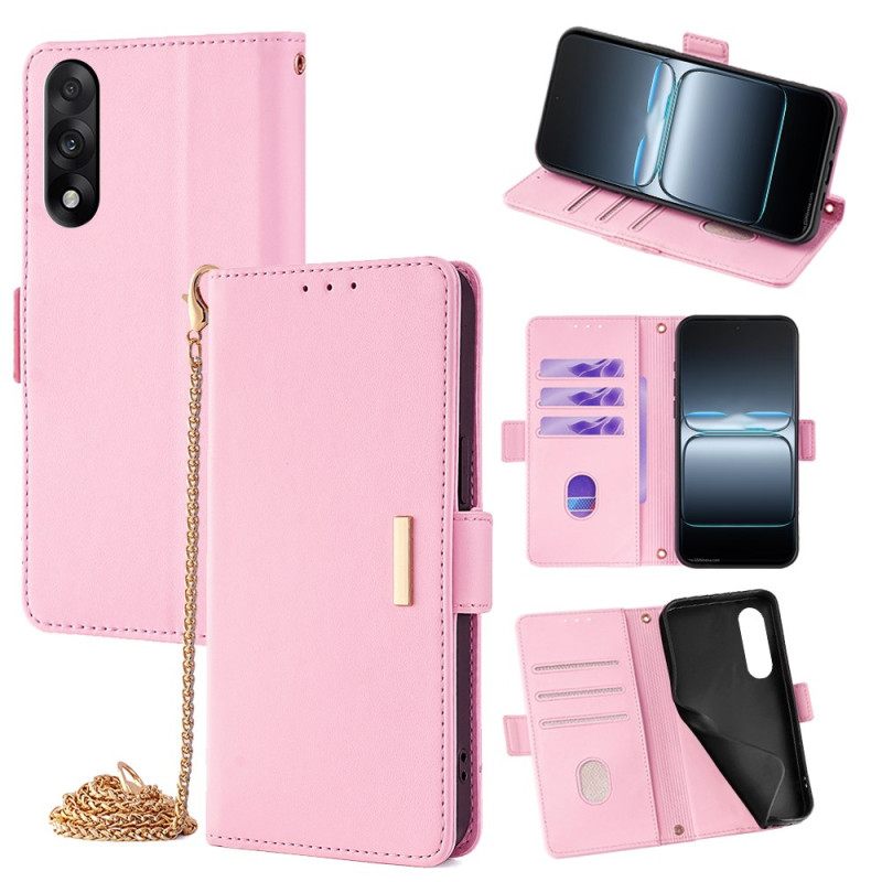 Kotelot Oneplus Nord 5 Kultainen Lukko Ja Nauha Suojakuori