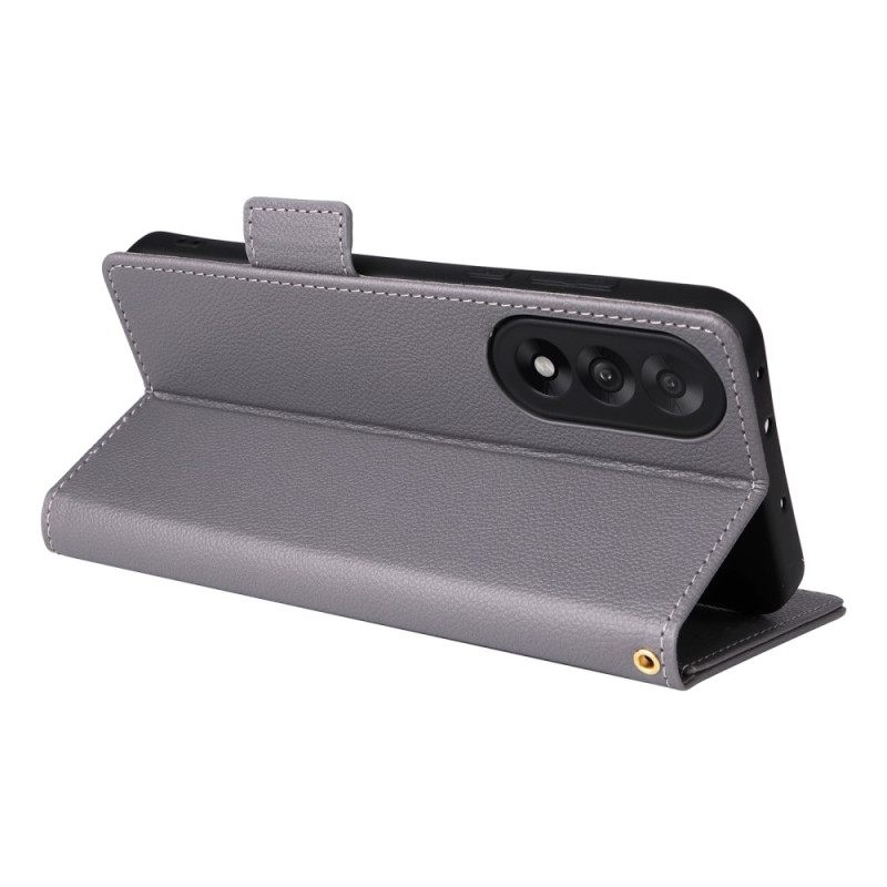 Kotelot Oneplus Nord 5 Teksturoitu Hihnalla Suojakuori