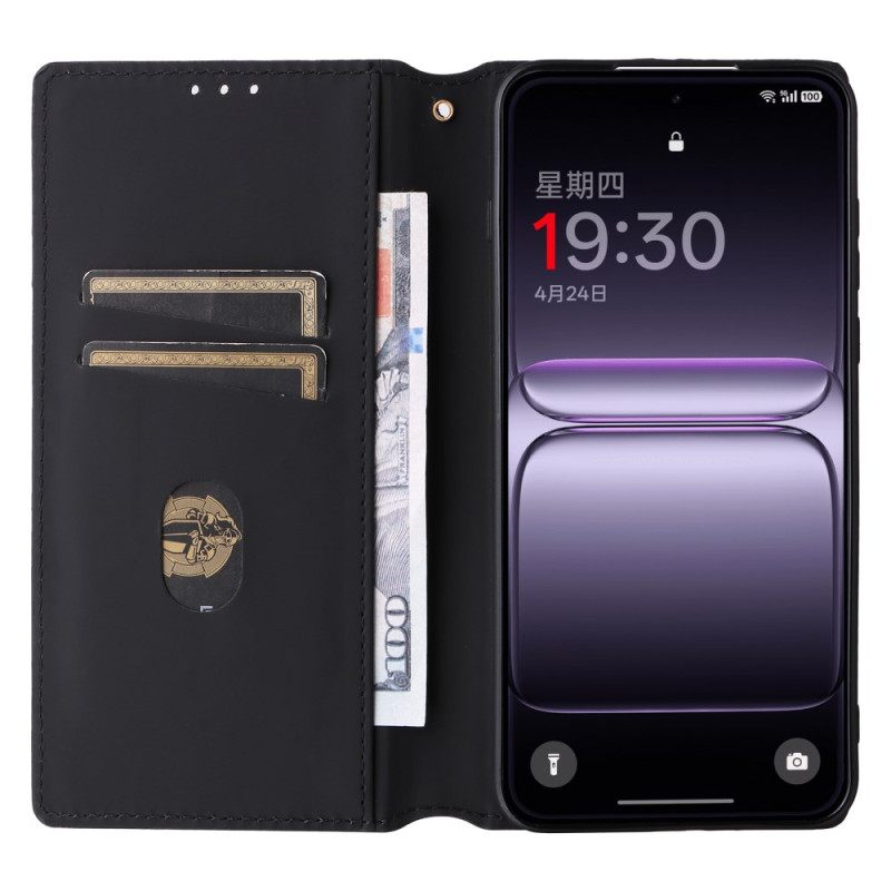 Nahkakotelo Oneplus Nord 5 Kiiltävä