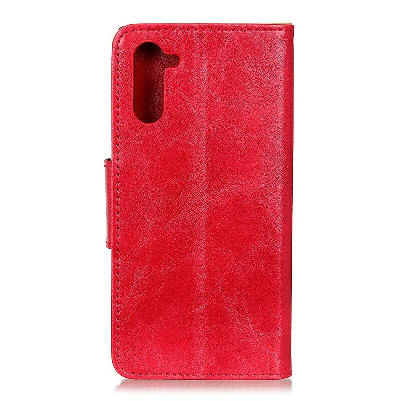 Kotelot OnePlus Nord Haljasnahkainen Kääntyvä Lukko