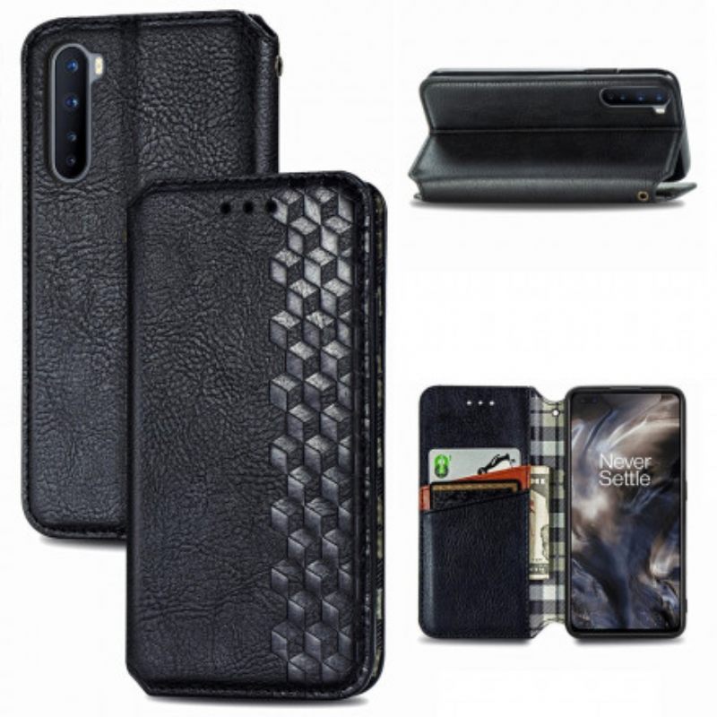 Puhelinkuoret OnePlus Nord Kotelot Flip Diamond Texture Leather Effect