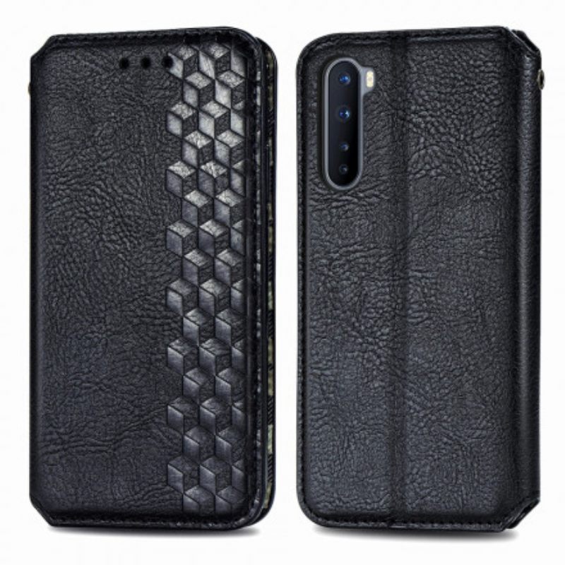 Puhelinkuoret OnePlus Nord Kotelot Flip Diamond Texture Leather Effect