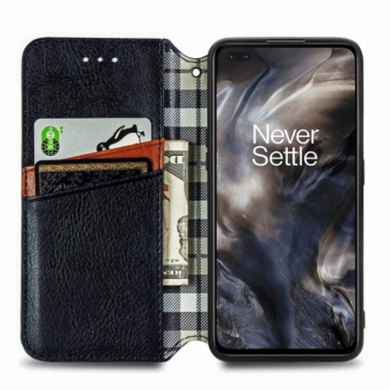 Puhelinkuoret OnePlus Nord Kotelot Flip Diamond Texture Leather Effect
