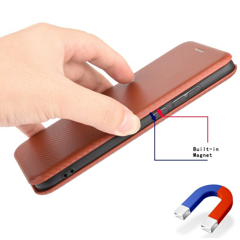 Puhelinkuoret OnePlus Nord Kotelot Flip Värillinen Hiilisilikoni