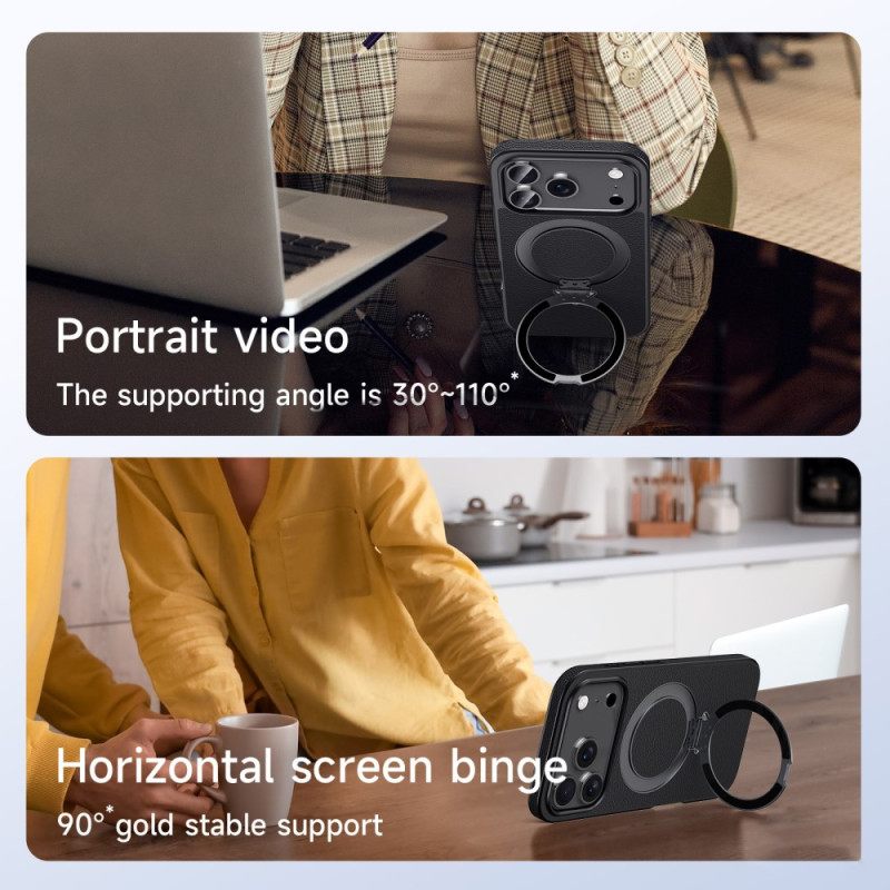 Case iPhone 17 Puhelinkuoret Magsafe-yhteensopiva Nahkakotelon Ja Jalustan Kanssa