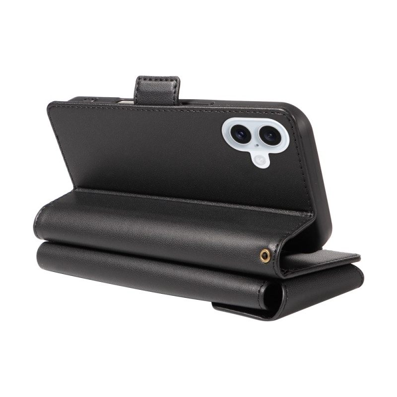 Kotelot iPhone 17 Useita Korttipaikkoja Ja Rannehihna Suojakuori