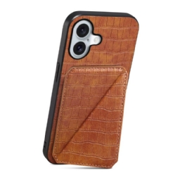 Kuori iPhone 17 Krokotiilikuvioinen Korttikotelo