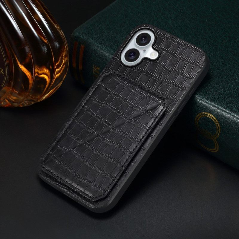 Kuori iPhone 17 Krokotiilikuvioinen Korttikotelo
