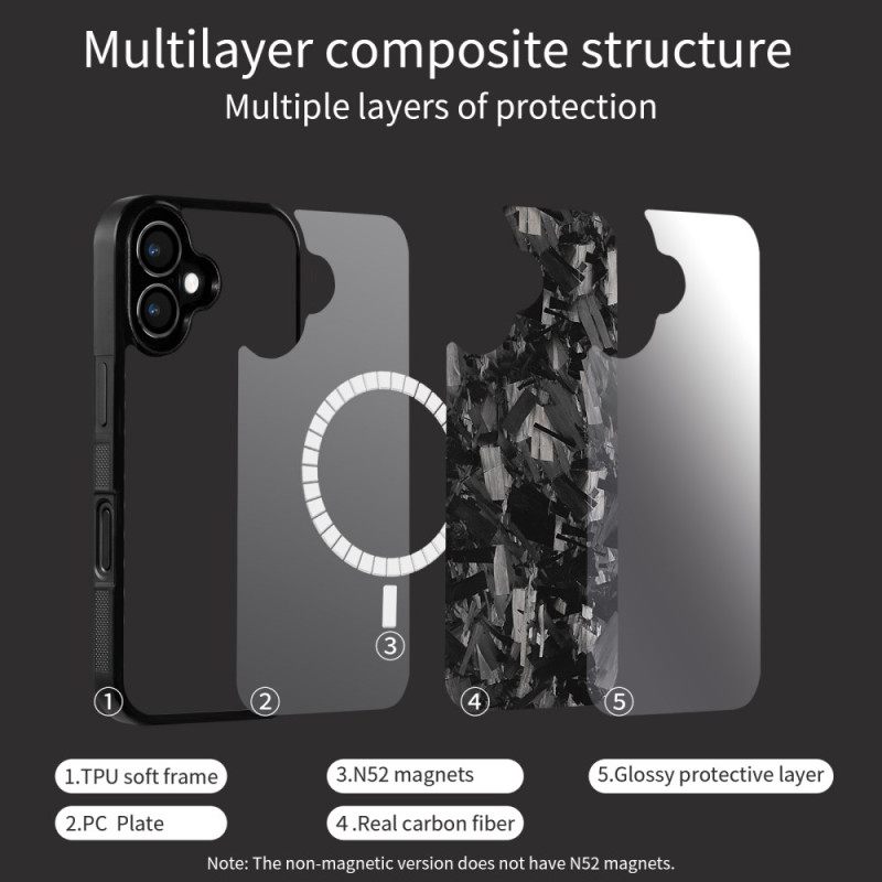 Kuori iPhone 17 Taottu Aramidikuituinen Magsafe Suojakuori