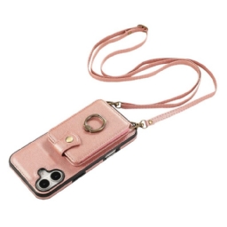 Kuori iPhone 17 Usean Kortin Pidike Ja Olkahihna Suojakuori