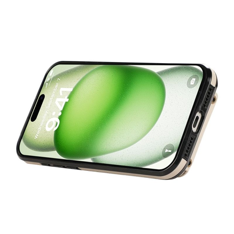 Kuori iPhone 17 Usean Kortin Pidike Ja Olkahihna Suojakuori