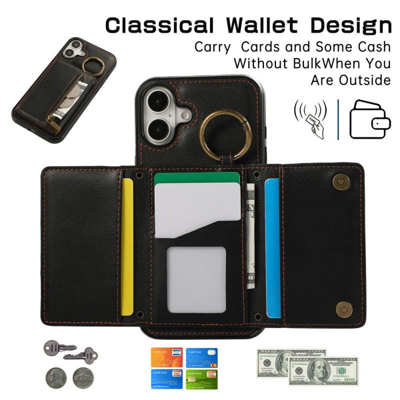 Kuori iPhone 17 Vetoketjullinen Lompakko