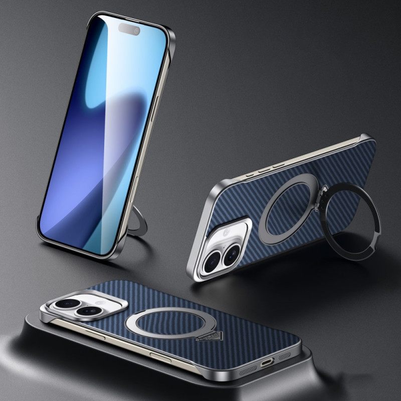 Kuori iPhone 17 Yhteensopiva Magsafe Leather Effect -kotelon Ja Telineen Kanssa