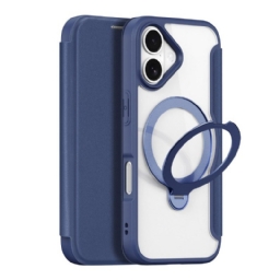 Nahkakotelo iPhone 17 Magsafe Skin X Pro -sarja Dux Ducis -jalustalla Suojakuori