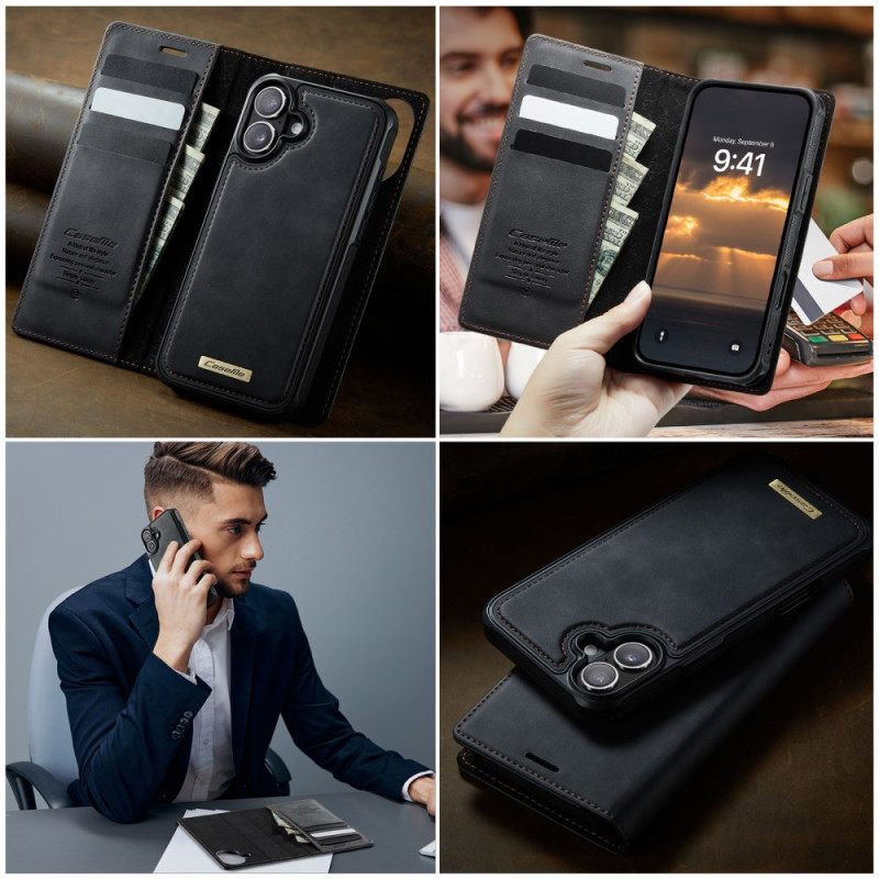 Nahkakotelo iPhone 17 Magsafe-yhteensopiva Irrotettava Kotelo Ja Rfid-suoja