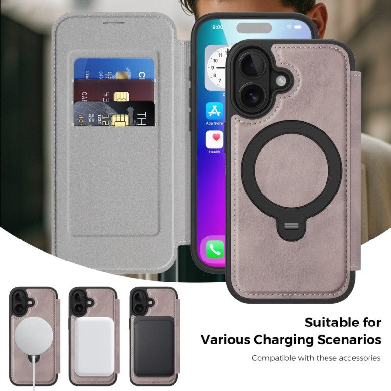 Nahkakotelo iPhone 17 Puhelinkuoret Magsafe-integroitu Rfid-esto