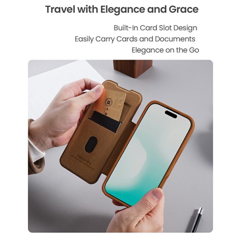 Nahkakotelo iPhone 17 Qin Pro -sarja Nillkin Suojakuori