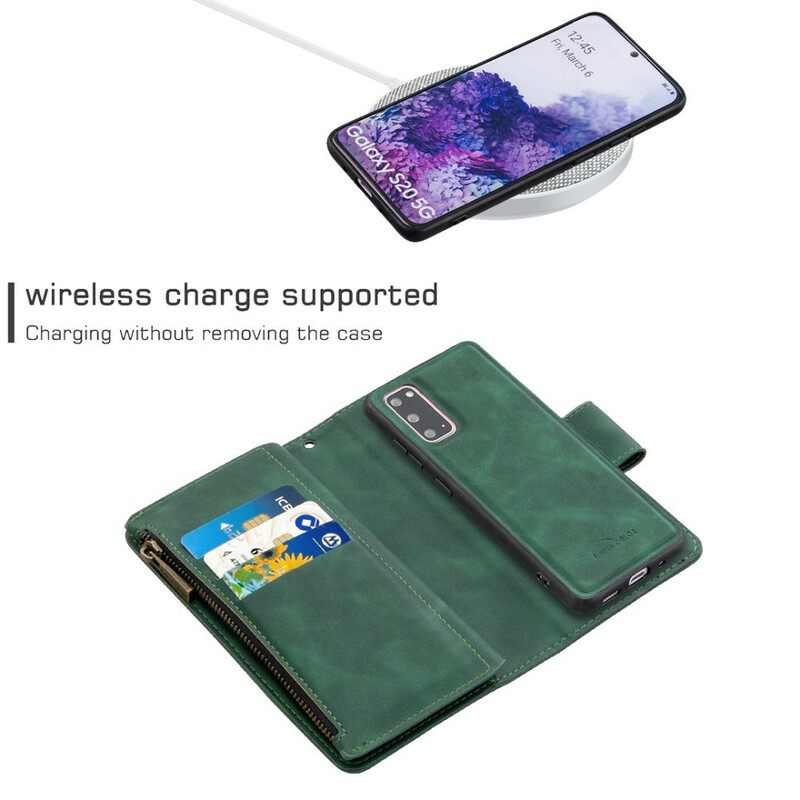 Case Nahkakotelo Samsung Galaxy S20 Irrotettava Vetoketju