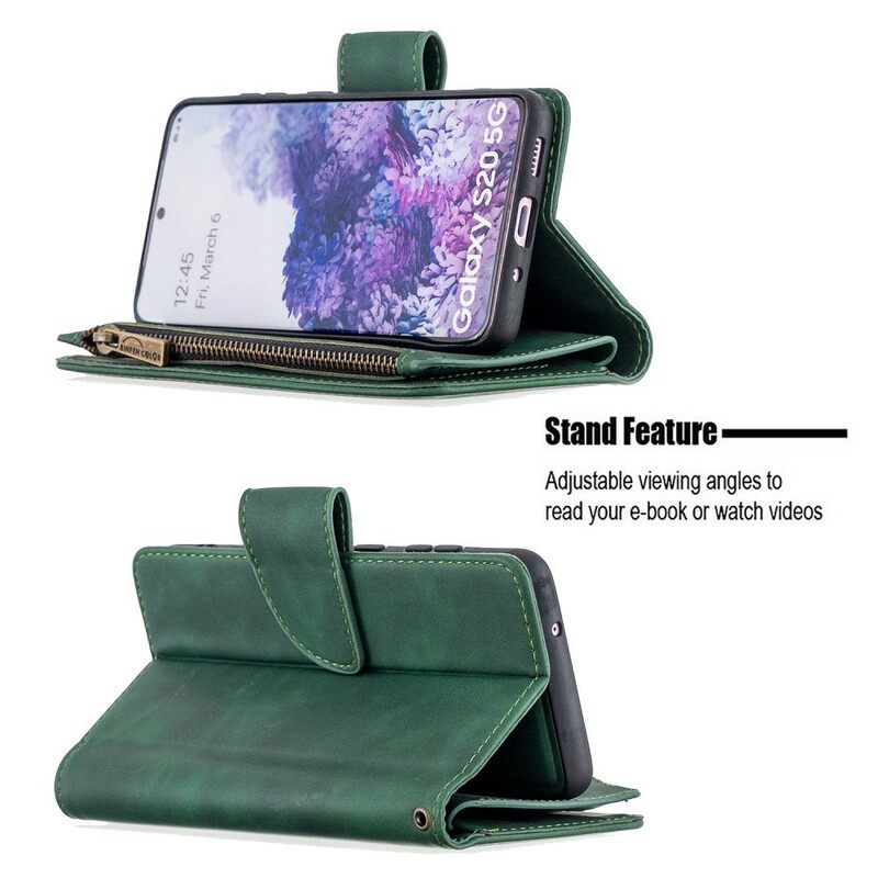 Case Nahkakotelo Samsung Galaxy S20 Irrotettava Vetoketju