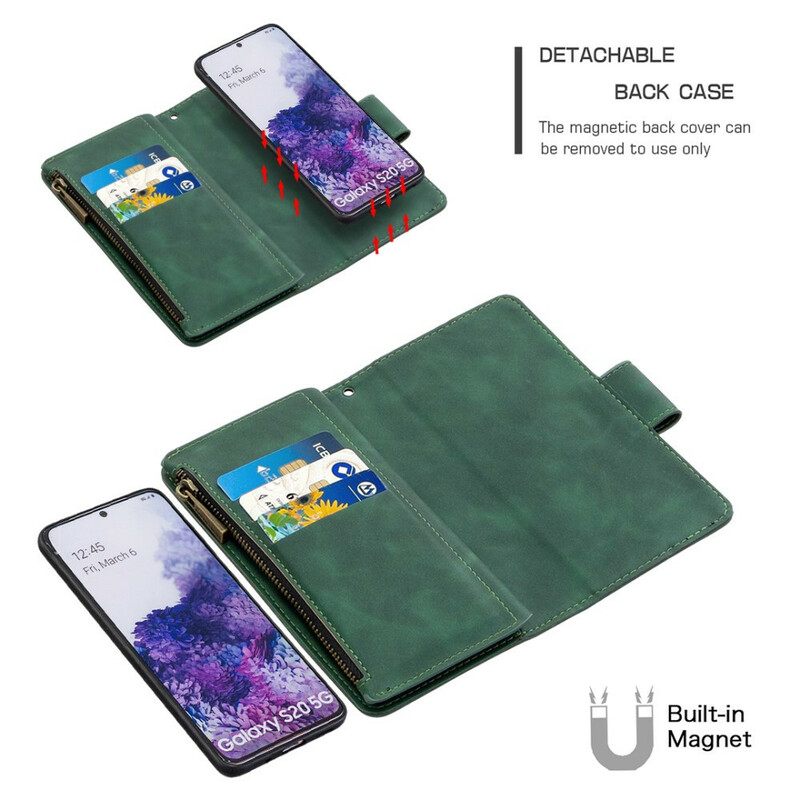 Case Nahkakotelo Samsung Galaxy S20 Irrotettava Vetoketju