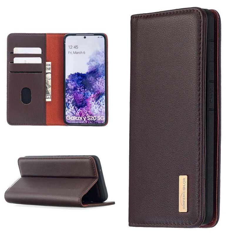 Case Samsung Galaxy S20 Kotelot Flip Irrotettava Aito Nahka