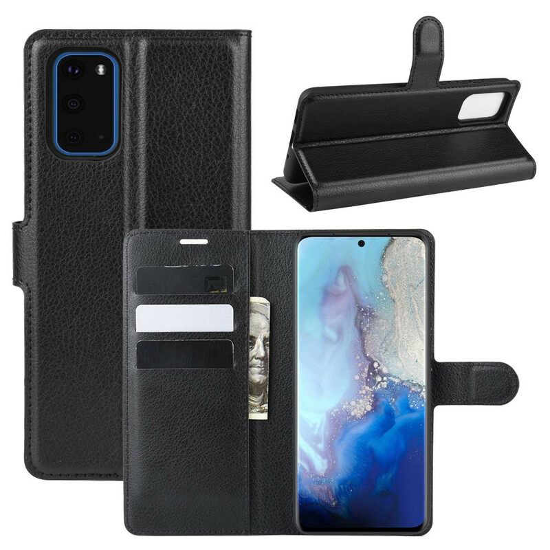 Kotelot Samsung Galaxy S20 Classic Litchi Faux Leather