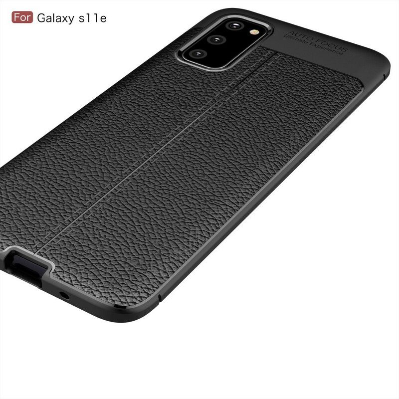 Kuori Samsung Galaxy S20 Double Line Litchi Leather Effect