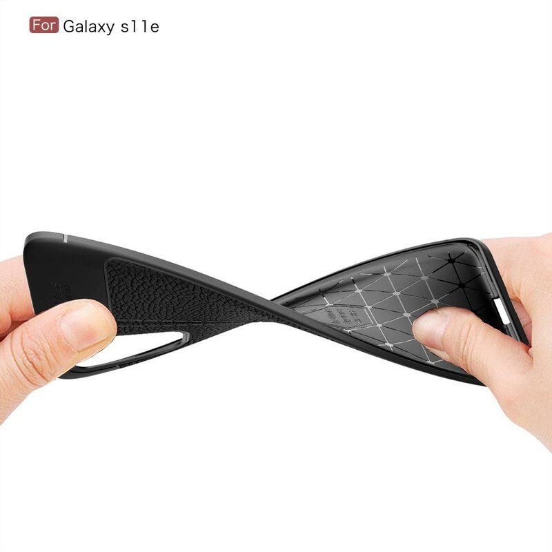 Kuori Samsung Galaxy S20 Double Line Litchi Leather Effect