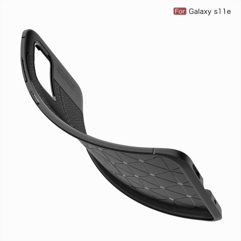 Kuori Samsung Galaxy S20 Double Line Litchi Leather Effect
