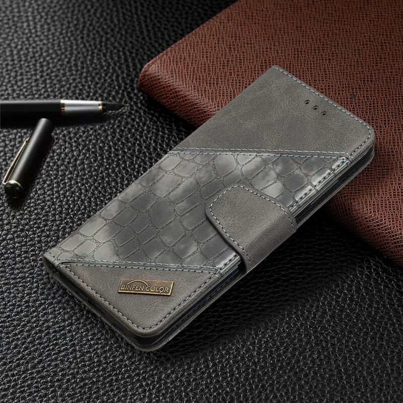 Nahkakotelo Samsung Galaxy S20 Classic Crocodile Skin Effect