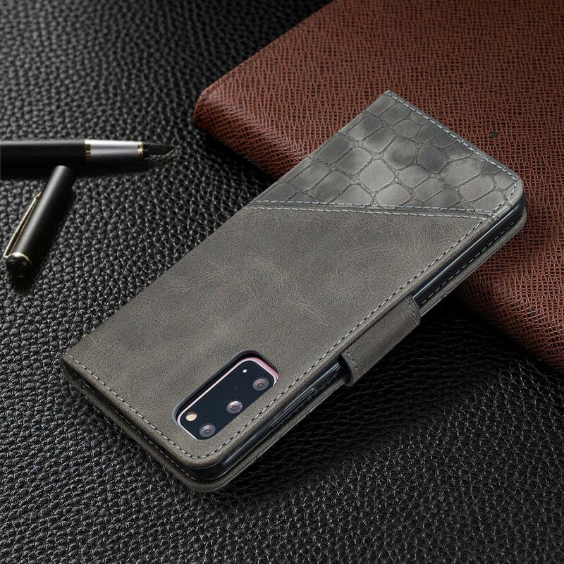 Nahkakotelo Samsung Galaxy S20 Classic Crocodile Skin Effect