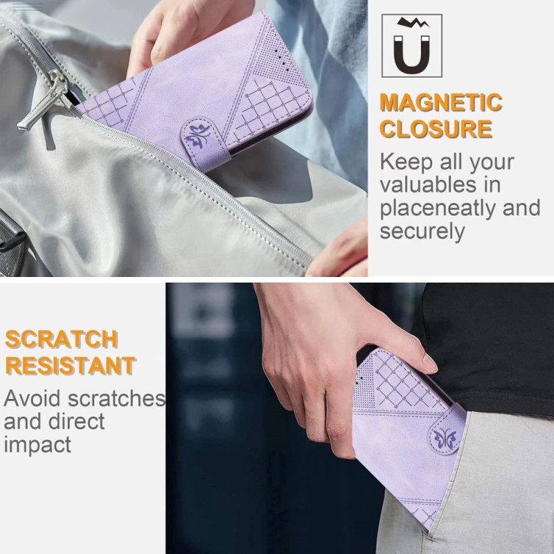 Kotelot Google Pixel 10 Pro Xl Geometrinen Ja Perhoskuvio Suojakuori