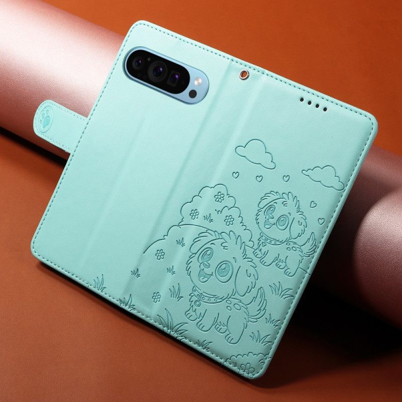 Kotelot Google Pixel 10 Pro Xl Rfid-suojattu Ja Koirakuvioinen Suojakuori