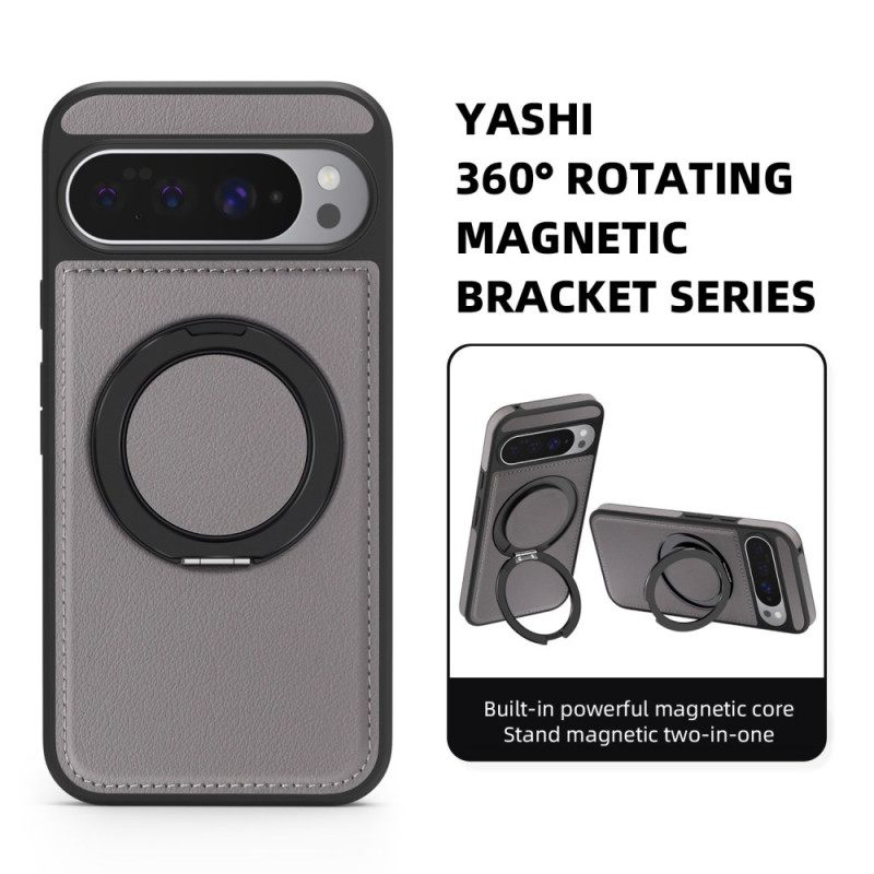 Kuori Google Pixel 10 Pro Xl Magsafe-yhteensopiva Sormuspidike Mokkanahkakuvio