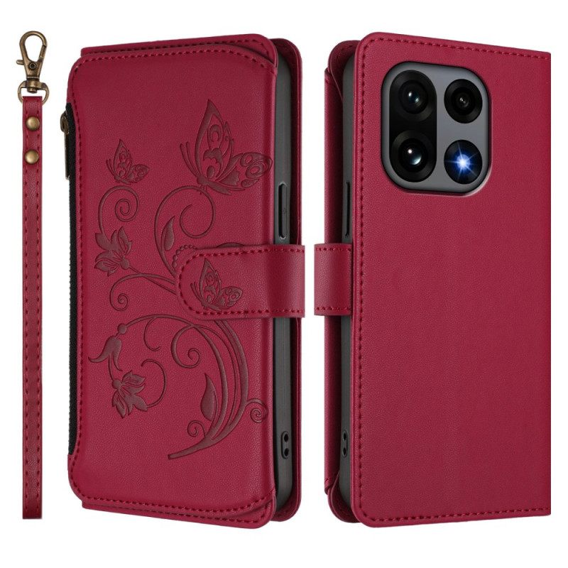 Kotelot Oneplus 15 Kukallinen Lompakko Hihnalla Suojakuori