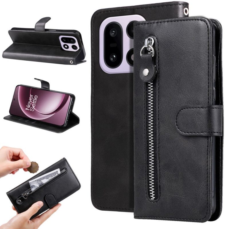 Nahkakotelo Oneplus 15 Vetoketjullinen Tasku