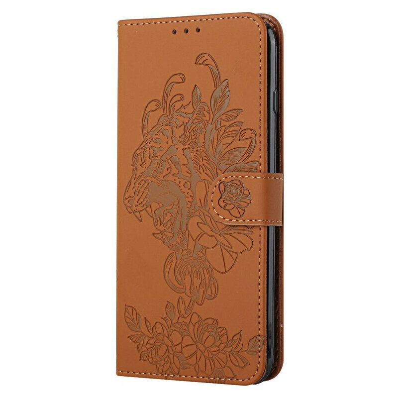Kotelot Samsung Galaxy A02s Suojaketju Kuori Tiger Baroque Strap