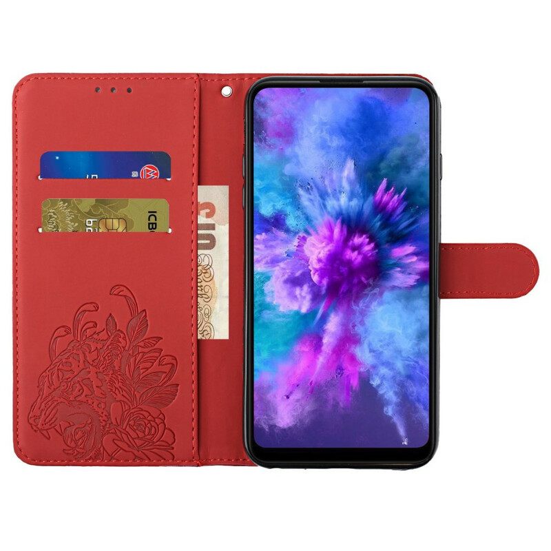 Kotelot Samsung Galaxy A02s Suojaketju Kuori Tiger Baroque Strap