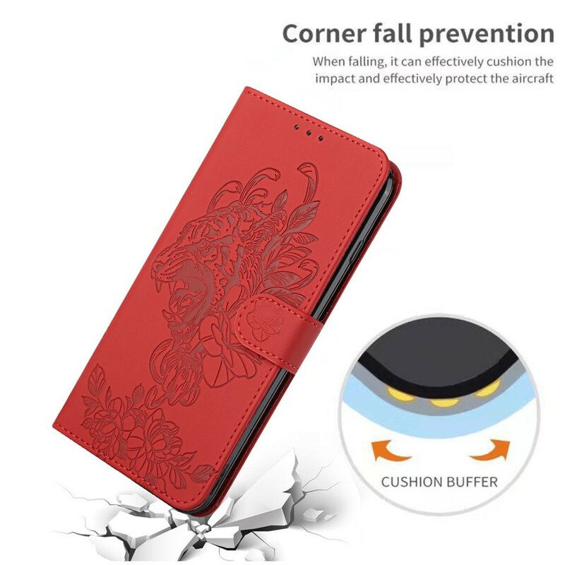 Kotelot Samsung Galaxy A02s Suojaketju Kuori Tiger Baroque Strap