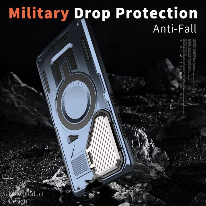 Case Samsung Galaxy S25 Ultra 5g Puhelinkuoret Metallinhohtoinen Linssinsuojuksella Ja Jalustalla