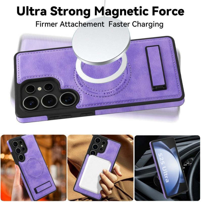 Case Samsung Galaxy S25 Ultra 5g Puhelinkuoret Nahkakuvio Yhteensopiva Magsafen Kanssa