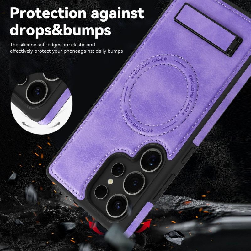 Case Samsung Galaxy S25 Ultra 5g Puhelinkuoret Nahkakuvio Yhteensopiva Magsafen Kanssa